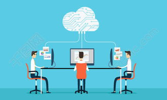 高效办公新选择 免费下载千图网编号17523122的EPS格式办公室电脑集成矢量图